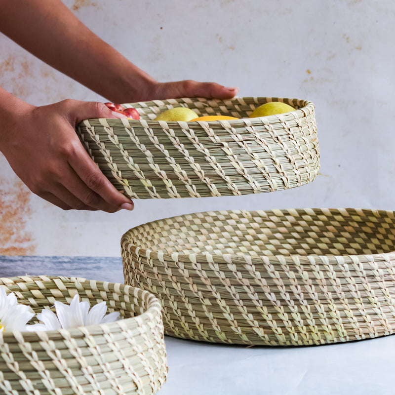 Wicker Storage Basket Set of 3 - Basket | Fruit basket