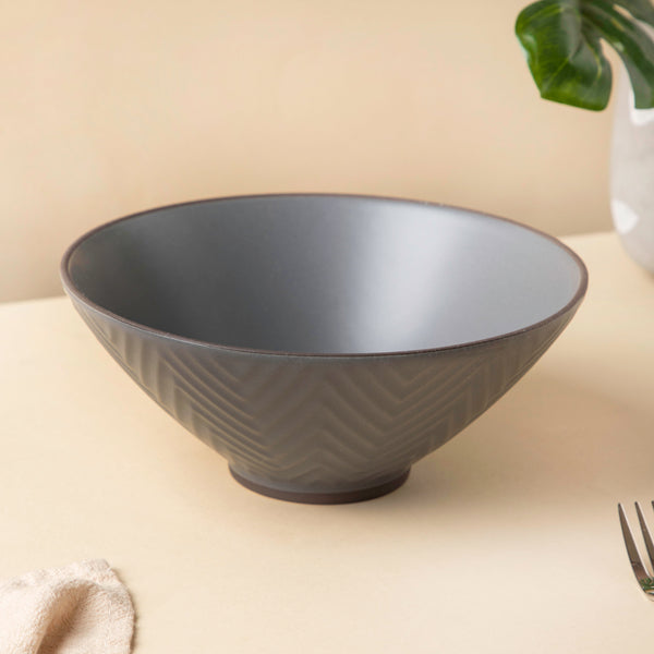 Asphalt Grey Ramen Bowl 800 ml - Soup bowl, ceramic bowl, ramen bowl, serving bowls, salad bowls | Bowls for dining table & home decor