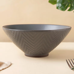 Asphalt Grey Ramen Bowl 800 ml - Soup bowl, ceramic bowl, ramen bowl, serving bowls, salad bowls | Bowls for dining table & home decor