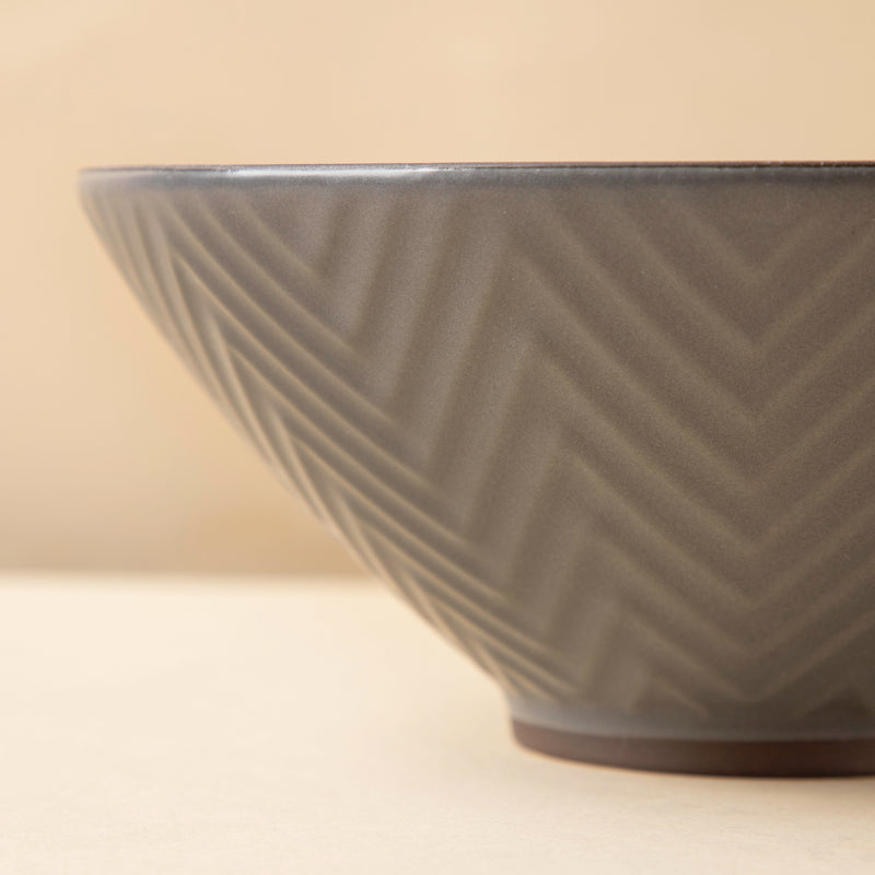 Asphalt Grey Ramen Bowl 800 ml - Soup bowl, ceramic bowl, ramen bowl, serving bowls, salad bowls | Bowls for dining table & home decor