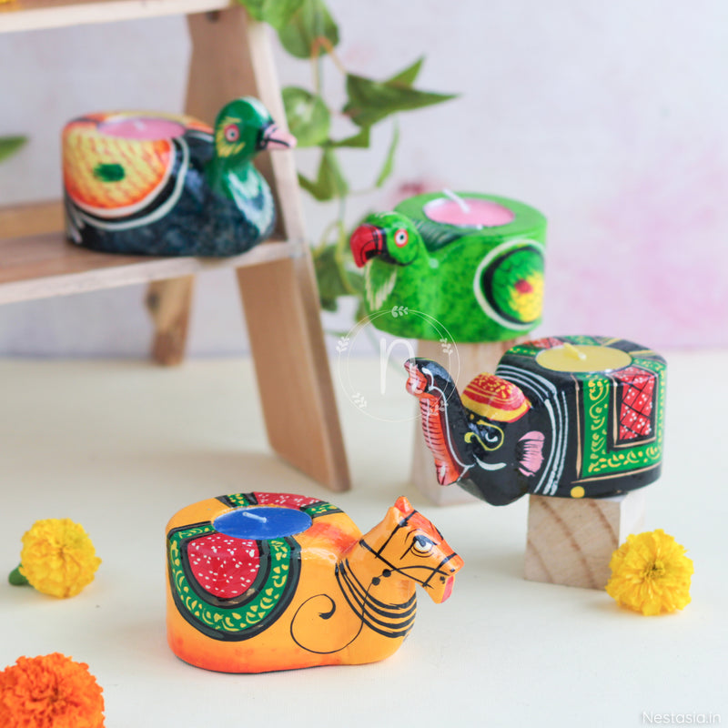 Wooden Tealight Holder - Tealight candle holder | Home decor