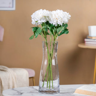 Peony Artificial Flower White Set Of 5