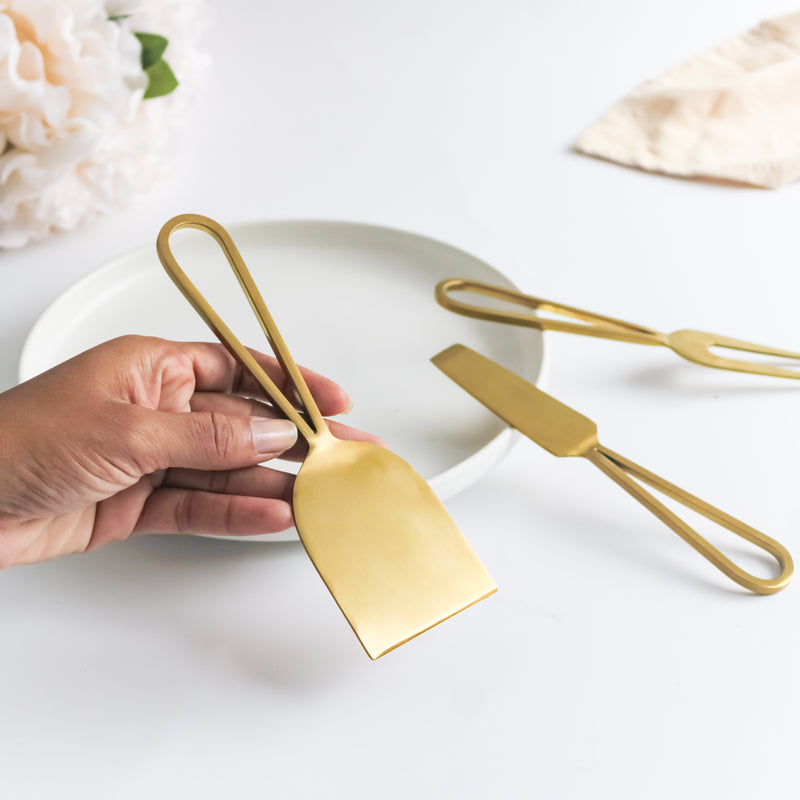 Cheese Knife Set of 3 - Gold