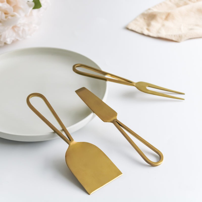 Cheese Knife Set of 3 - Gold