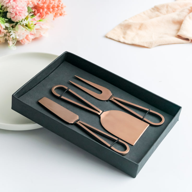Cheese Knife Set of 3 - Rose Gold