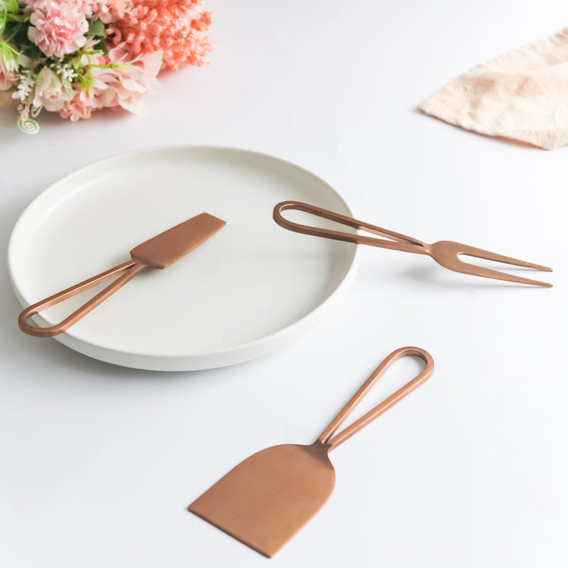 Cheese Knife Set of 3 - Rose Gold