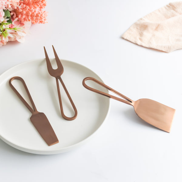 Cheese Knife Set of 3 - Rose Gold