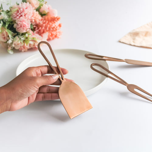 Cheese Knife Set of 3 - Rose Gold