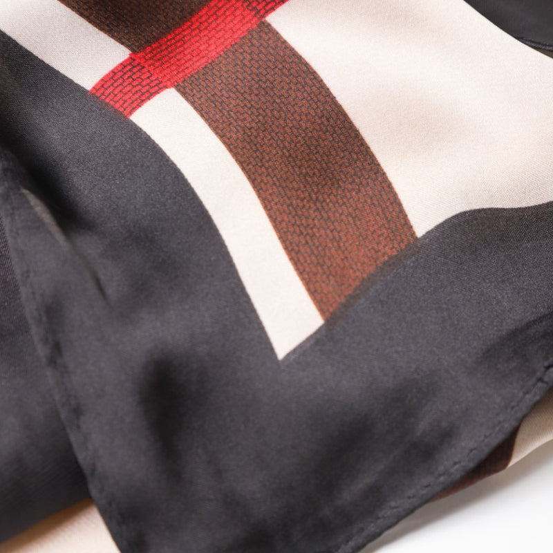 Plaid Modern Check Scarf Beige