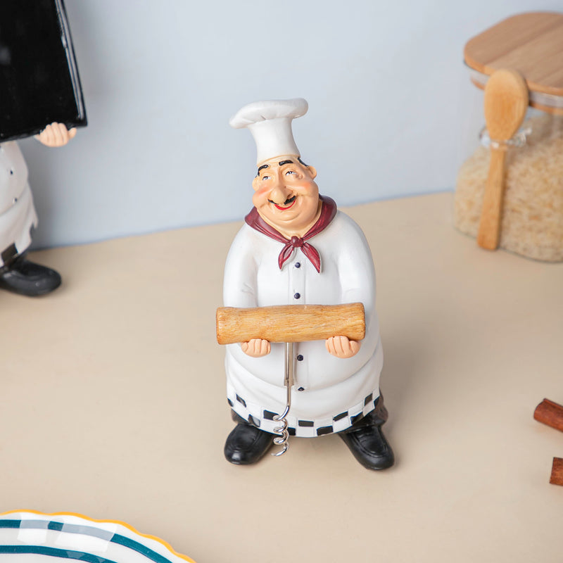 Table Chef With Corkscrew Opener - Showpiece | Home decor item | Room decoration item