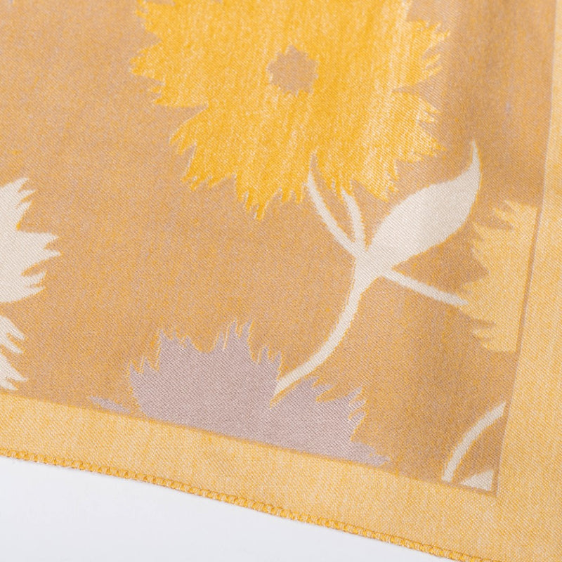 Floral Printed Winter Scarf Yellow