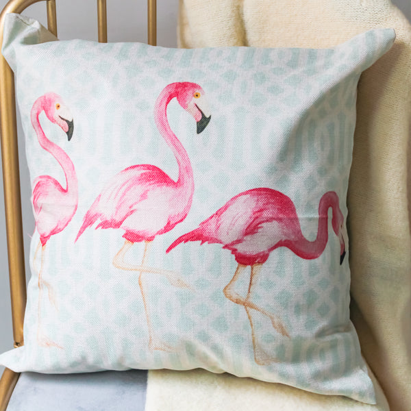 Square Flamingo Pillow Cover Set of 2