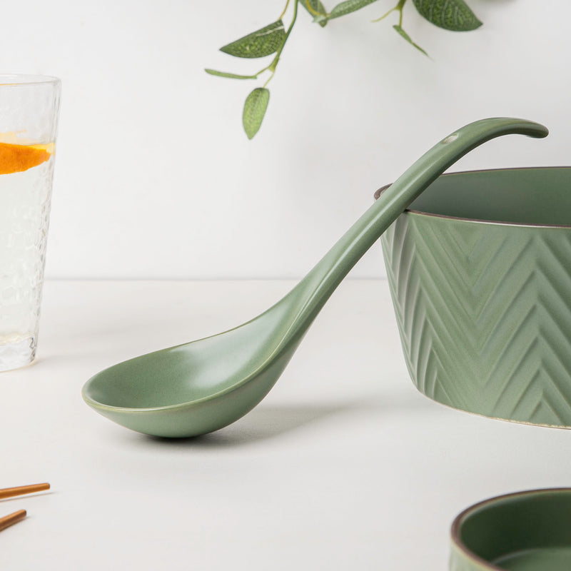 Serenity Green 36 Piece Dinner Set For 6