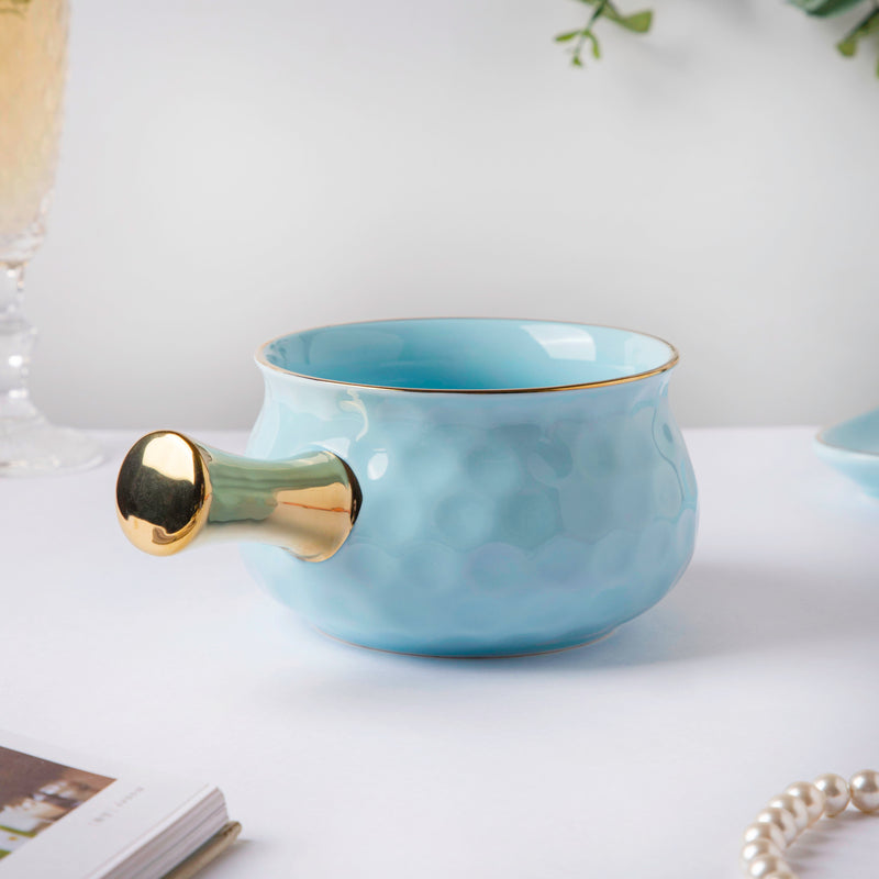 Blue Jay Pot And Plate Set - Soup bowl, serving bowl set, noodle bowl, plates and bowls | Bowls for dining table & home decor