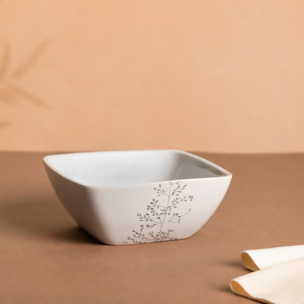 Ciara Sprig Grey Bowl 6 Inch 600ml - Bowl,ceramic bowl, snack bowls, curry bowl, popcorn bowls | Bowls for dining table & home decor