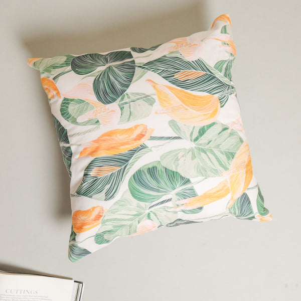 Leafy Design Couch Pillow Cover