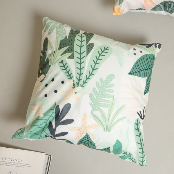 Leaf Design Couch Pillow Cover