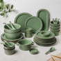 Serenity Green 36 Piece Dinner Set For 6