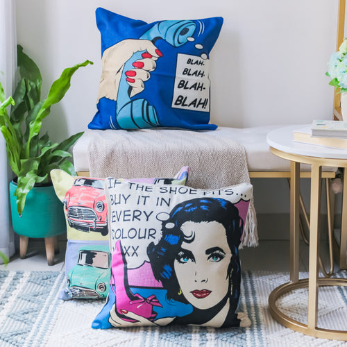 Pop Art Cushion Covers Set of 3