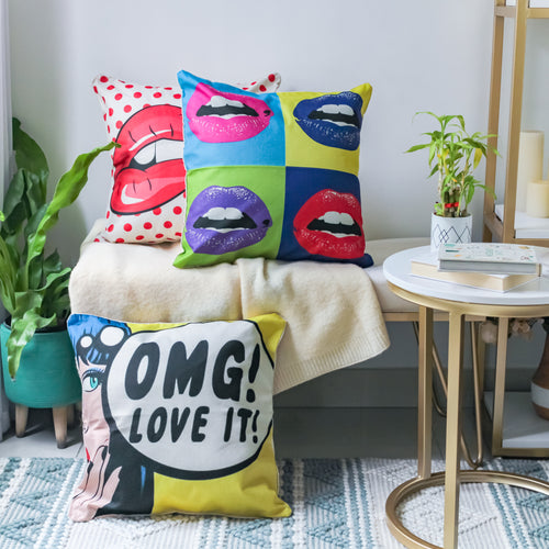 Pop Art Pillow Covers Set of 3