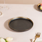 VERA Ceramic Appetizer Plate Black 7 Inch - Serving plate, snack plate, dessert plate | Plates for dining & home decor