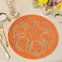 BEADS Mandala Jute Table Mat- Orange