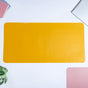 Multipurpose Vegan Leather Desk Mat Yellow 31.5 Inch