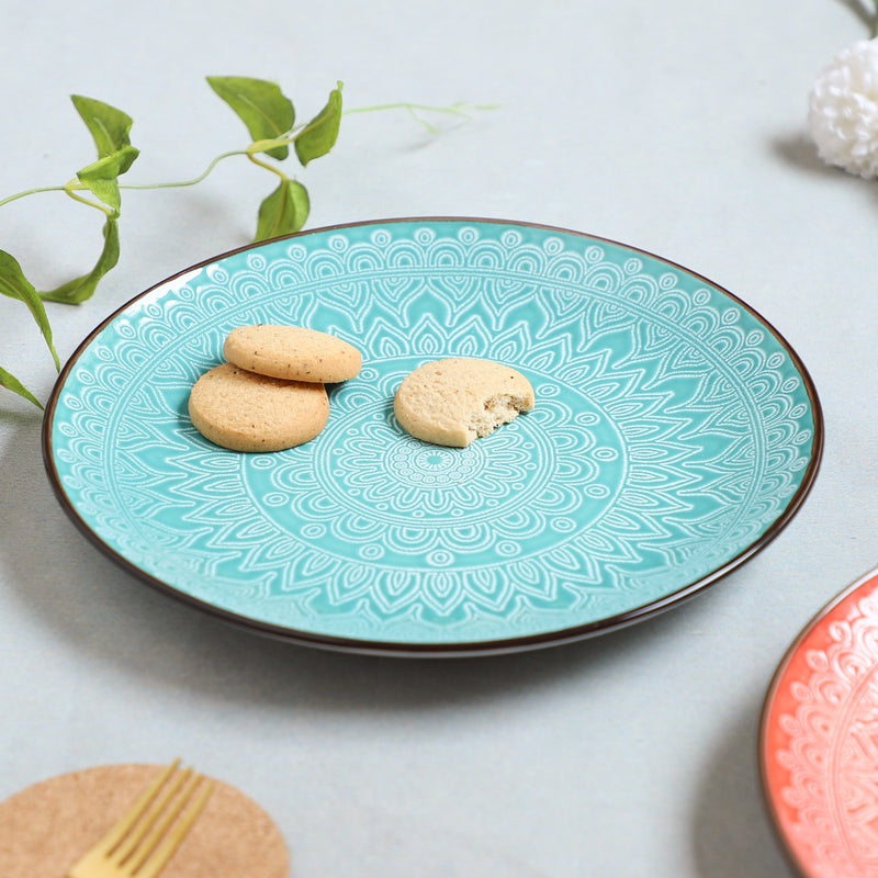Designer Dinner Plate - Serving plate, snack plate, ceramic dinner plates| Plates for dining table & home decor