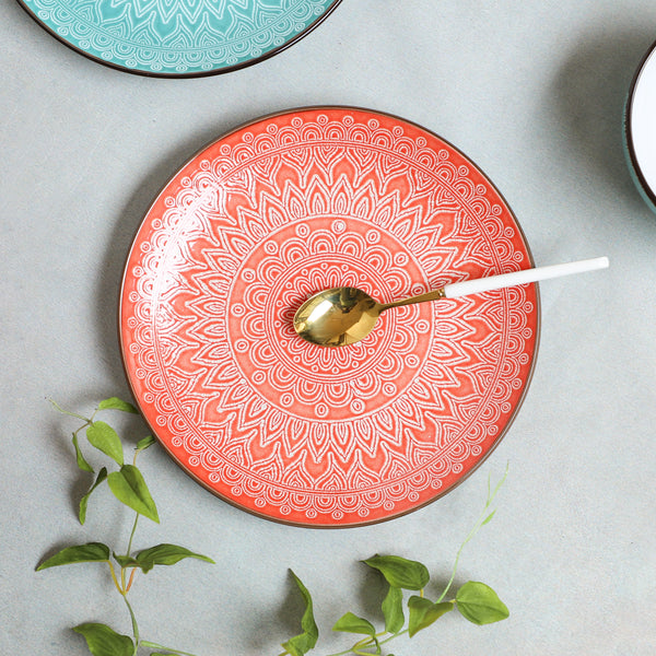 Designer Dinner Plate - Serving plate, snack plate, ceramic dinner plates| Plates for dining table & home decor