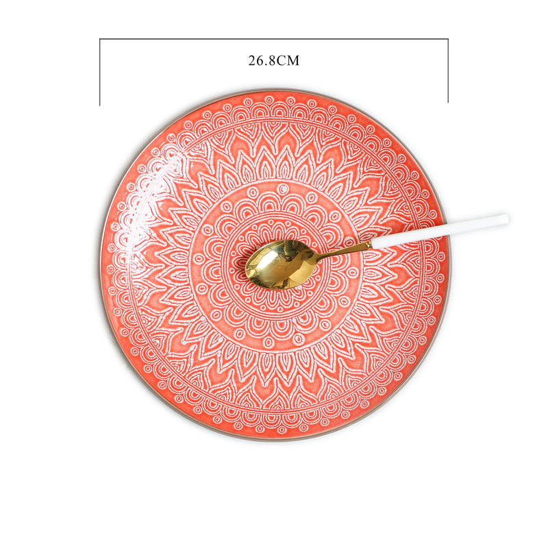 Designer Dinner Plate - Serving plate, snack plate, ceramic dinner plates| Plates for dining table & home decor