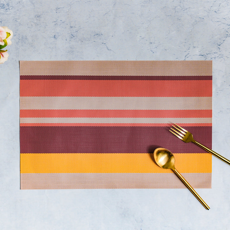 Dinner Mat Striped Set of 4