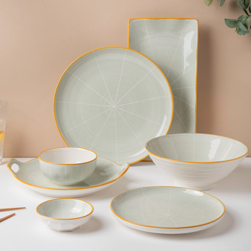Willow Light Grey 28 Piece Dinner Set For 6