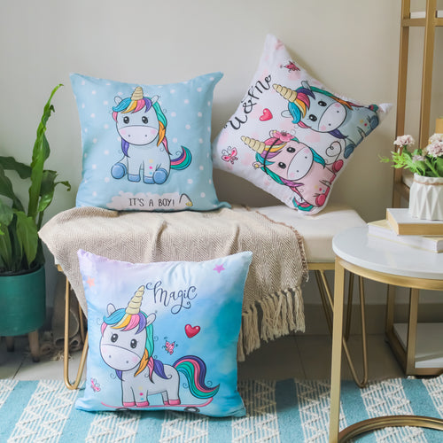 Cute Unicorn Car Cushion Cover Set of 3