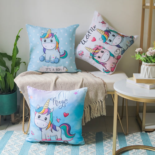 Cute Unicorn Car Cushion Cover Set of 3