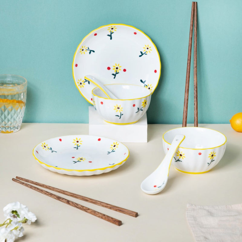 Sunflower 8 Piece Dinner Set For 2