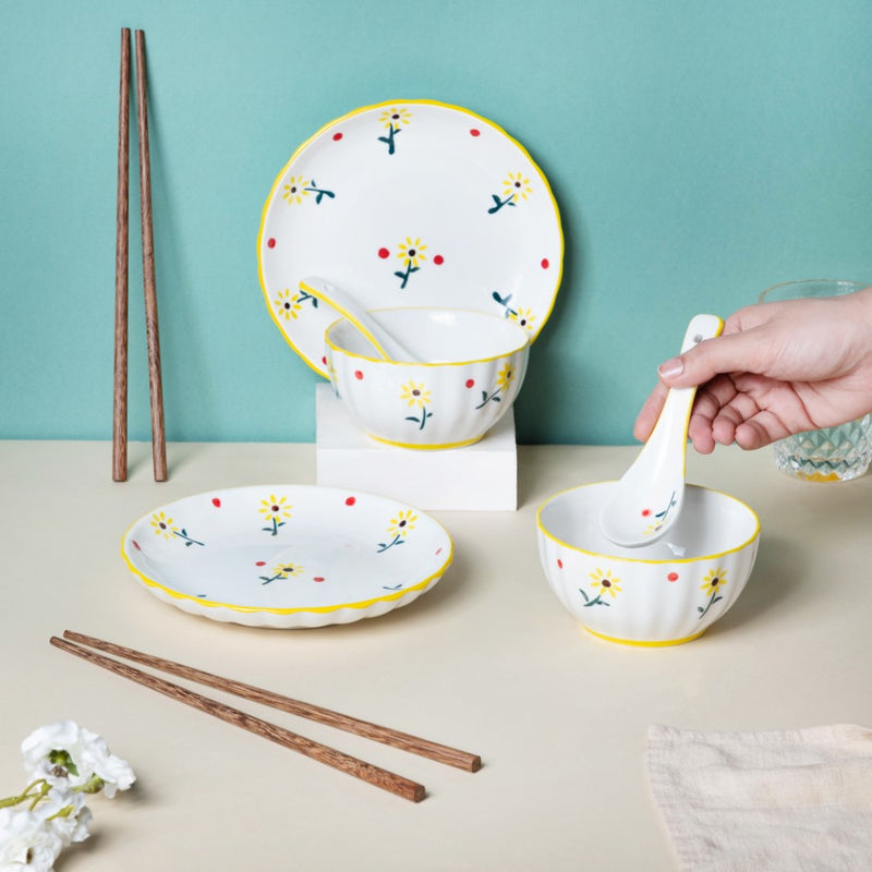 Sunflower 8 Piece Dinner Set For 2