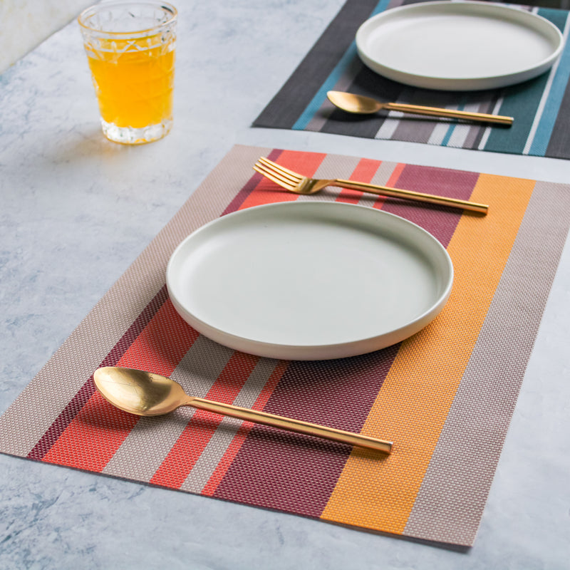 Dinner Mat Striped Set of 4
