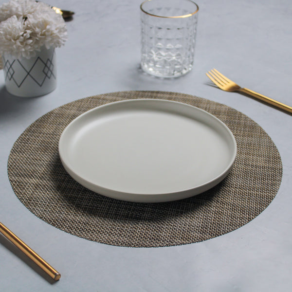 Round Placemat Dark Grey Set of 4