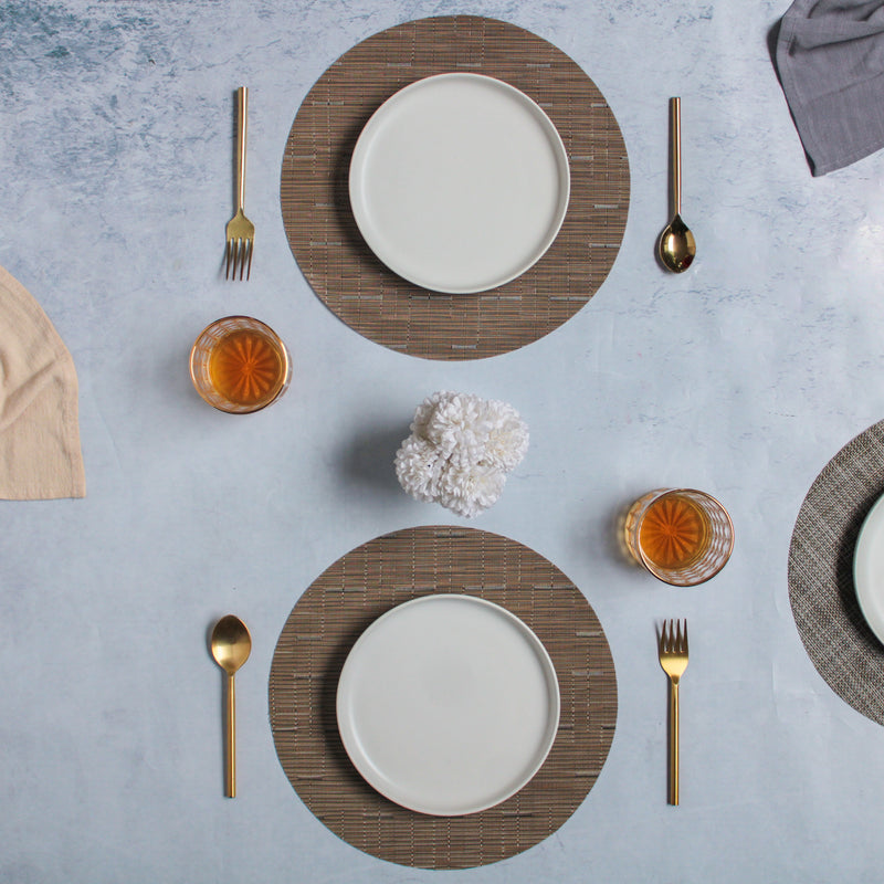 Round Placemat Solid Set of 4 - Bronze