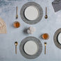 Round Placemat Solid Set of 4 - Grey and White