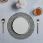 Round Placemat Grey White Set of 4