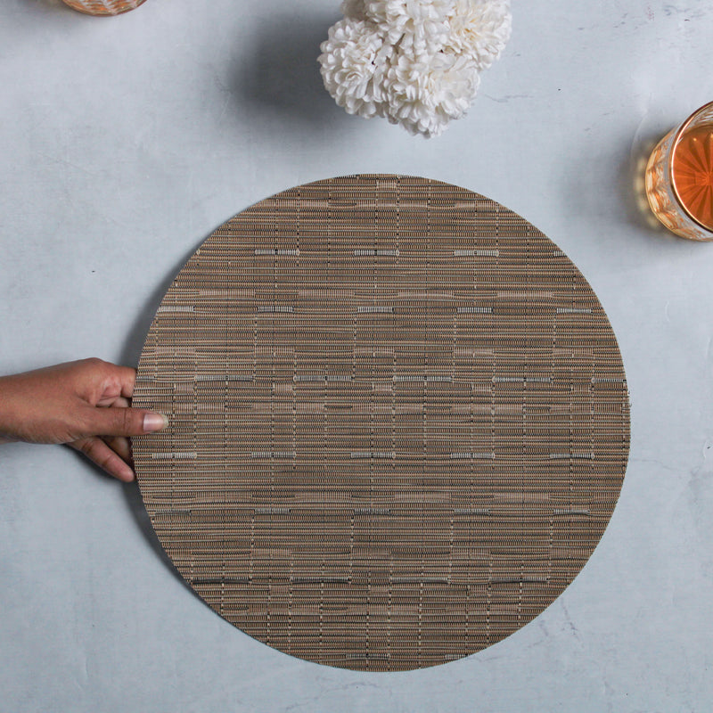 Round Placemat Solid Set of 4 - Bronze