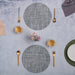 Round Placemat Solid Set of 4 - Black and White