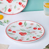 Decorative Cherry Fruit Plate 10 Inch Set Of 2 - Serving plate, snack plate, ceramic dinner plates| Plates for dining table & home decor