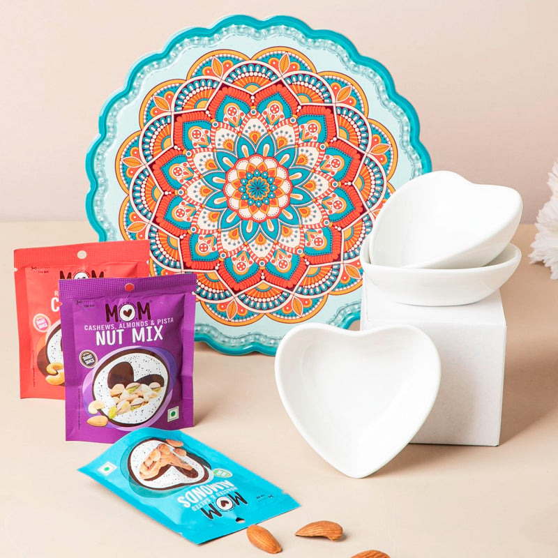 Heart Bowls With Platter Festive Hamper Set Of 8