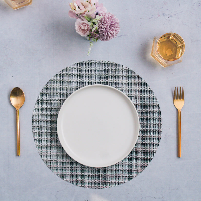 Round Placemat Grey Set of 4