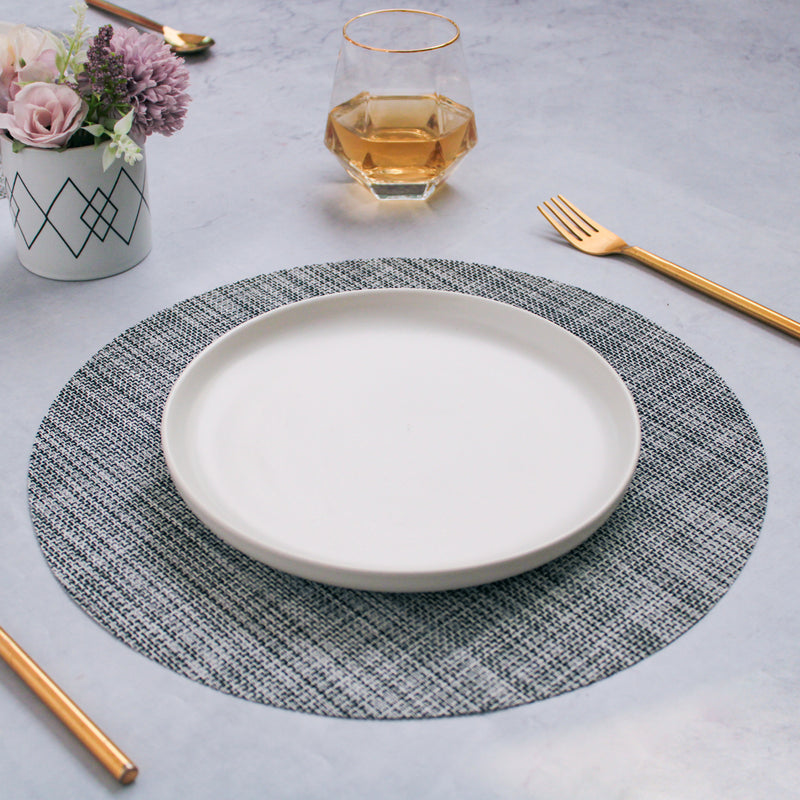 Round Placemat Grey Set of 4