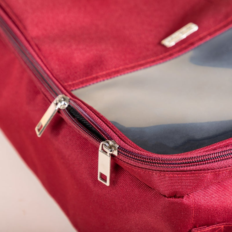 Waterproof Shoe Storage Bag Maroon 9x12 Inch