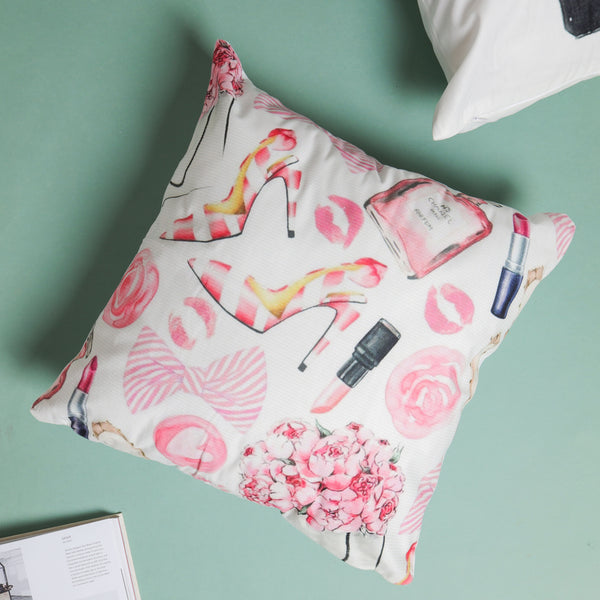 White And Pink Cushion Case