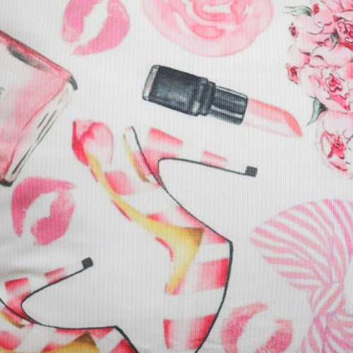 White And Pink Cushion Case